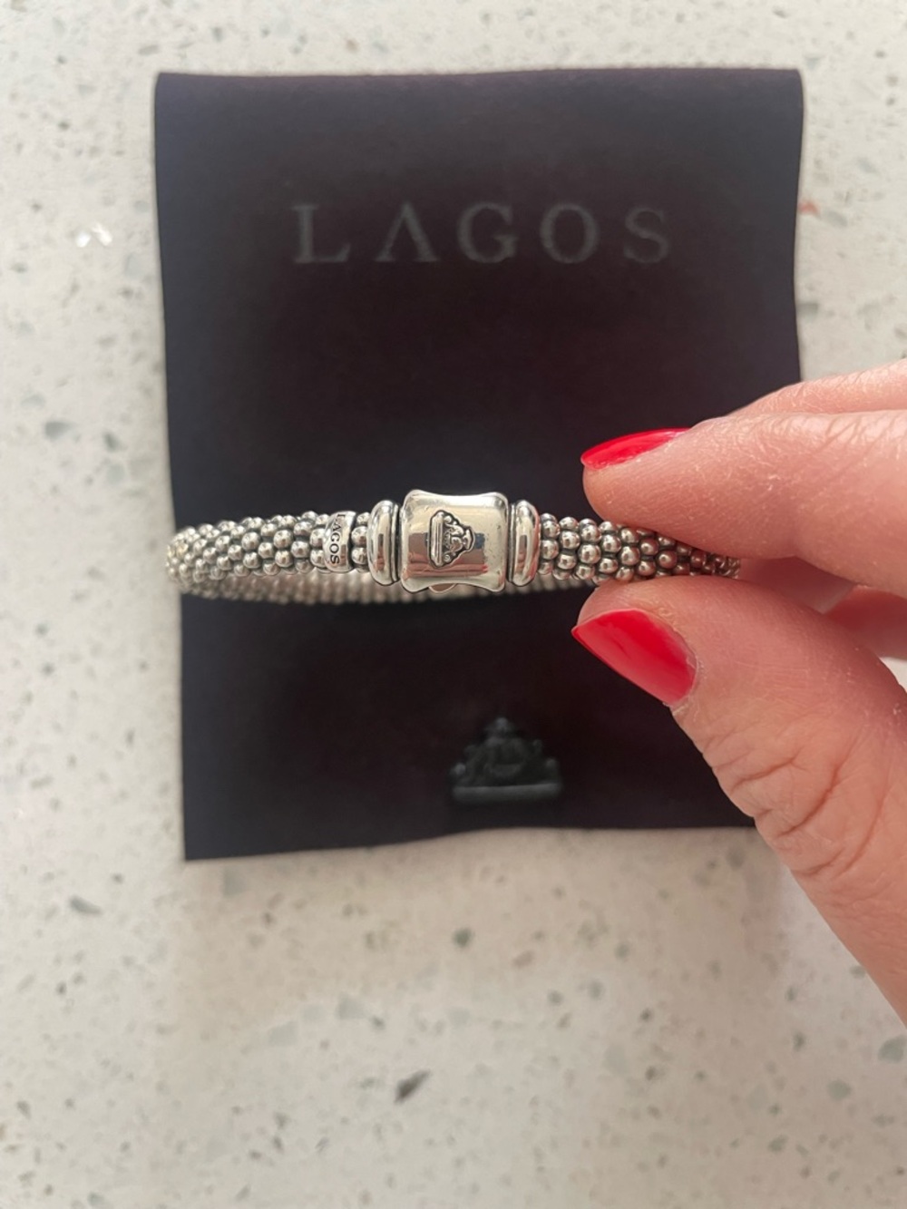 LAGOS Silver Caviar Diamond Rope Bracelet - Picture 3 of 8